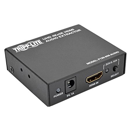 Tripp Lite HDMI Audio De-Embedder / Extractor, UHD 4K x 2K @ 30Hz (P130-000-AUDIO)