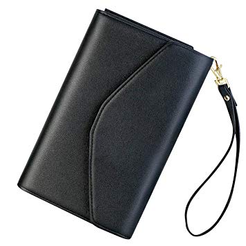 Passport Holder, Travel Passport Wallet for Women and Men, Black