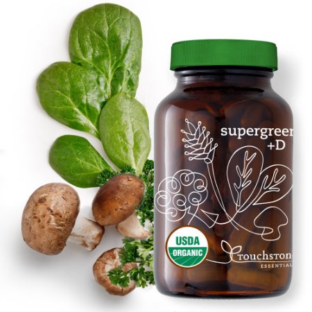 Organic Greens Cold Processed  Vitamin D 1000 IUs  Probiotics  Digestive Enzymes - Vegan 90 caps