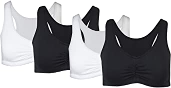 Gildan Women's Seamless Wirefree Comfort Bra, 4 Pack