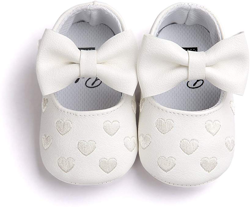 Royal Victory Baby Girls Shoes PU Soft Sole Bow Prewalker 0-18 Months