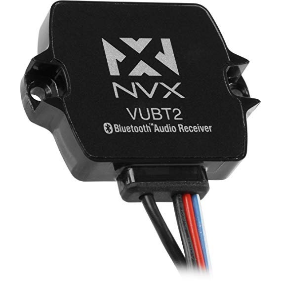 NVX Universal Bluetooth Adapter - Waterproof Audio Receiver - Auto, Marine, Side by Side and Power Sports [VUBT2]