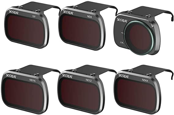 Skyreat ND Filters Set for DJI Mavic Mini Accessories,6 Pack-(CPL, UV, ND8, ND16, ND32, ND64)