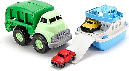 Green Toys Ferry Boat and Recycling Truck Bundle