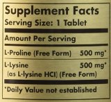 L-ProlineL-Lysine Tablets 500500 mg 90 Tablets