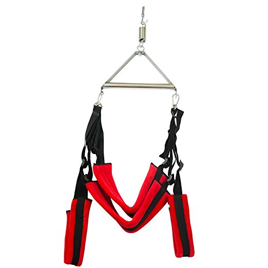 The 360 Spinning Sex Swing - Includes Frame, Spring and Hook (Red)