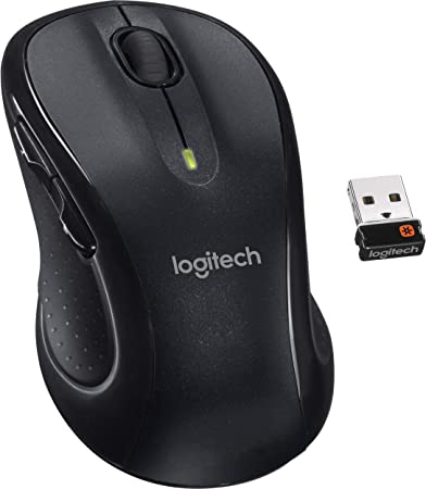 Logitech M510 - Mouse - laser - 5 buttons - wireless - 2.4 GHz - USB wireless receiver