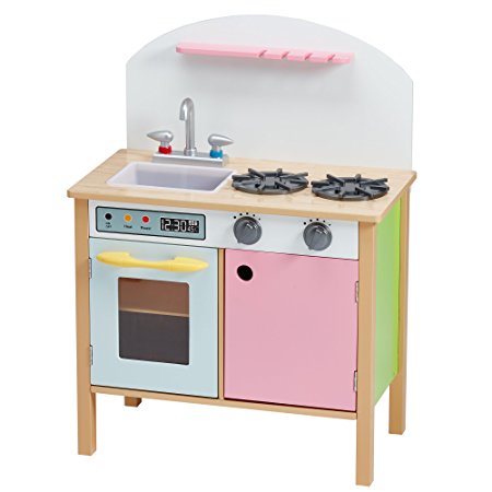 Teamson Kids - Pink Play Kitchen with Dual Doors
