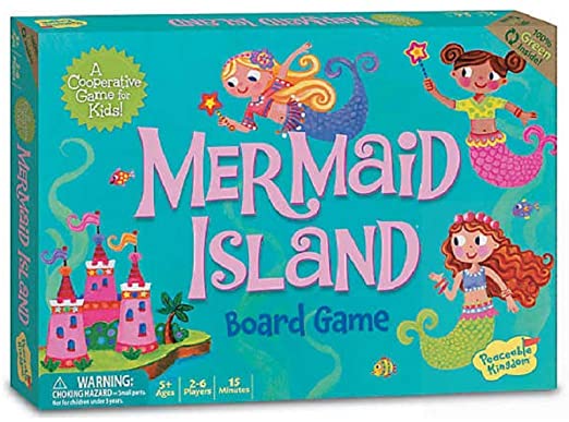 Peaceable Kingdom Mermaid Island Co-operative Board Game