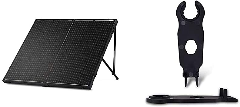 Renogy 200 Watt Monocrystalline Foldable Solar Suitcase, 200W Panel-20A Controller & Solar Panel Connector Assembly Tool