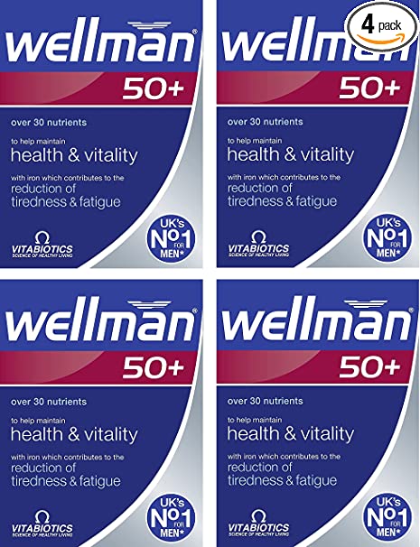 Vitabiotics Wellman 50 , 30 Tablets - 4 Pack