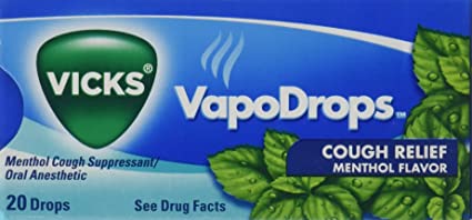 Vicks VapoDrops Menthol Cough Drops (20 Drops) 2-Pack