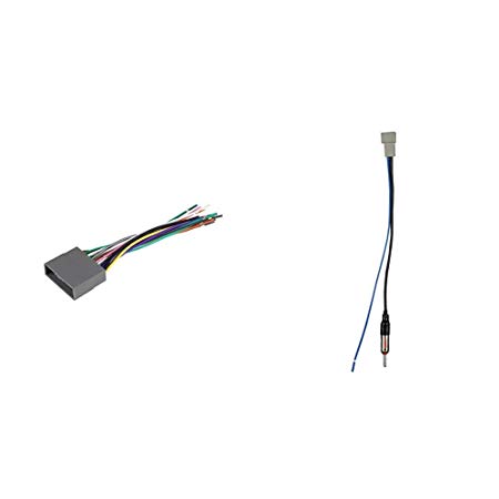 Scosche HA10B Wire Harness to Connect an Aftermarket Stereo Receiver to Select 2006 Honda Vehicles & Metra Electronics 40-HD10 Factory Antenna Cable to Aftermarket Radio Receivers