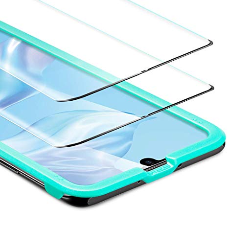 ESR [2-Pack] Screen Protector for Huawei P30 Pro[Upgraded], Tempered-Glass Screen Protector [3D   Maximum Protection] [Full Screen Coverage], for Huawei P30 Pro (2019)