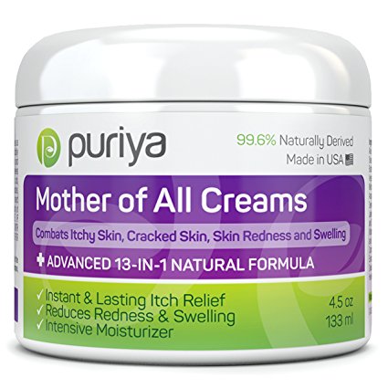 Puriya Cream For Eczema, Psoriasis, Rosacea, Dermatitis, Shingles and Rashes. Powerful 13-in-1 Natural Formula Provides Instant and Lasting Relief For Severely Dry, Cracked, Itchy, or Irritated Skin