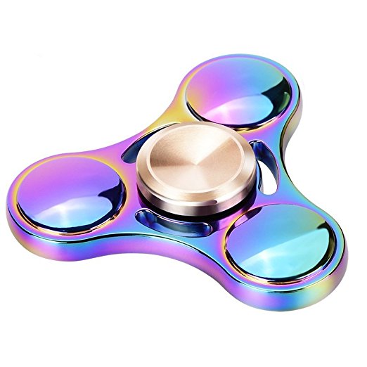 Fidget Spinner – Colorful Hand Spinner Rainbow Color Ultra High Speed Long Spin Time Zinc Alloy Metal EDC Anti Stress Finger Toy