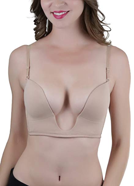 ToBeInStyle Women's Deep Plunge U Convertible Bra