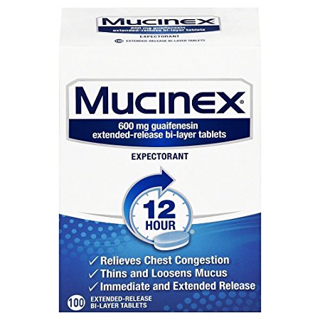 Mucinex 12 Hr Chest Congestion Expectorant, Tablets, 100ct