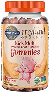 Garden of Life Gummy Vitamin for Kids - mykind Organics Gummy Multivitamin for Kids, 120 Count Certified Organic Fruit Chews