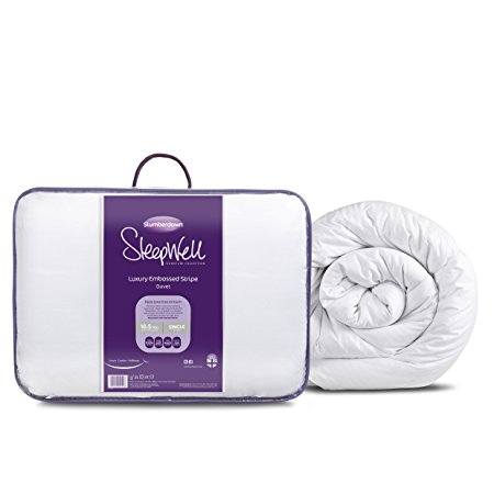 Slumberdown Sleepwell Luxury Stripe 10.5 Tog Duvet, Single,