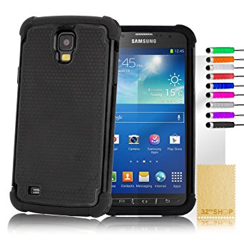 32ndShock Proof Heavy Duty Defender Case Cover for for Samsung Galaxy S4 Active i9295 - Black