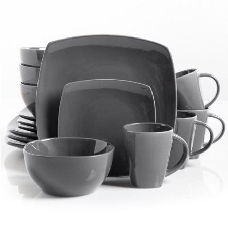 Gibson Soho Lounge Gray 16 Piece Dinnerware Set