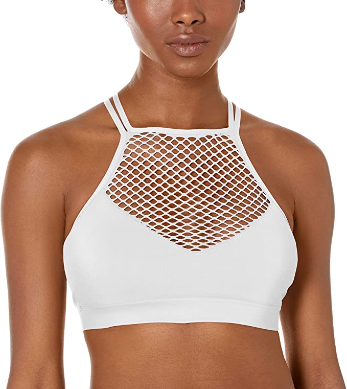 Amazon Brand - Mae Women's High-Neck Bralette with Cutouts (for A-C cups)