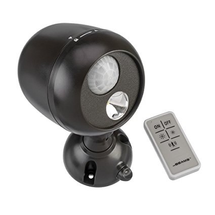 Mr. Beams MB371 Battery Powered Motion Sensing LED Remote Outdoor Security Spotlight