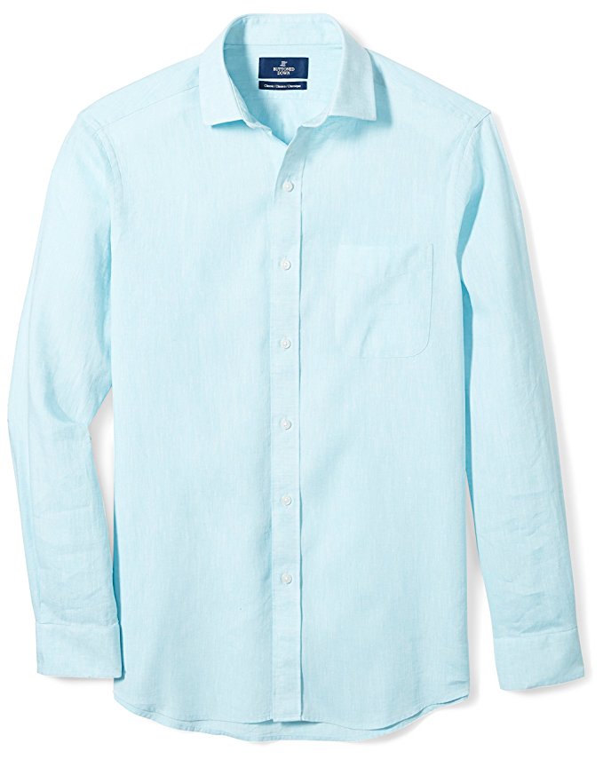 Buttoned Down Men's Classic Fit Casual Linen Sport Shirt