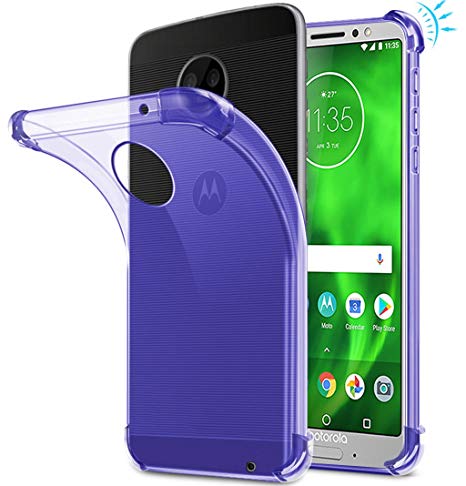 Moto G6 Case, Moto G (6th Generation) Case, Suensan TPU Shock Absorption Technology Raised Bezels Protective Case Cover for Motorola Moto G6 5.7 Inch (Purple)