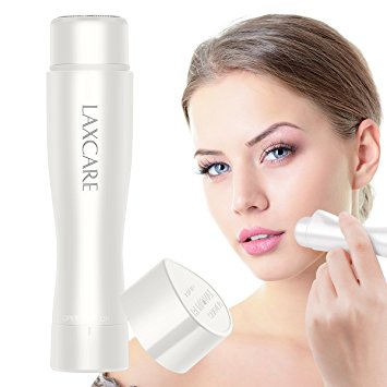 Facial Hair Removal for Women, Laxcare Painless Flawless Hair Remover Waterproof with Built-in LED Light for Peach Fuzz Fine Hair Chin Cheeks