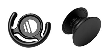 PopSockets: Expanding Stand and Grip   PopClip Combo Pack for Smartphones and Tablets (Black)