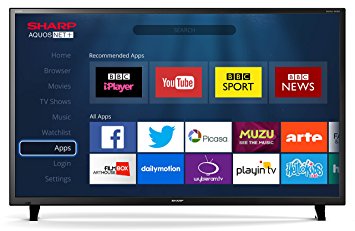 Sharp LC-49CFF6001K 49-Inch 1080p Full HD Smart TV with Freeview HD - Black