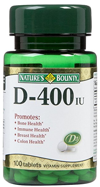 Nature's Bounty D3-400 Iu Tablets Vitamin 100 Ct