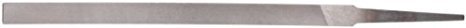 Nicholson Pillar File, Swiss Pattern, Double Cut, Rectangular, #2 Coarseness, 6" Length, Narrow