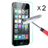 2 Pack 018mm iPod Touch 6 Screen Protector Tempered Glass SPARIN Ultra Slim Clear High Definition Tempered Glass Screen Protector for iPod Touch 6th Generation 2015 New Released