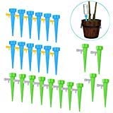 Freehawk Plant Waterer Automatic Self Watering Spikes Self Irrigation Watering System Self Drip Irrigation with Slow Release Control Valve Switch for Potted Plants (24PCS)