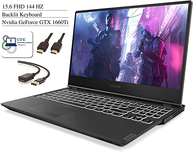 Lenovo Legion Y540 15.6 FHD 1080P 144Hz IPS Gaming Laptop Intel 6-Core i7-9750H, 16GB DDR4 RAM, 256GB SSD, NVIDIA GeForce GTX 1660Ti, Bluetooth, WiFi, HDMI, Win10   CUE Accessories