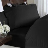 Elegant Comfort 1500 Thread Count Egyptian Quality 2pcs PILLOW CASES - ALL SIZES AND COLORS King Black