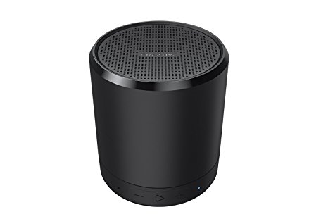 Creative Metallix Portable Mini Speaker with Bluetooth 4.2 Wireless, 24-Hour Playtime, 4-Way Music Playback, Enhanced Bass, Stereo Pairing and Built-in Speakerphone (Black)