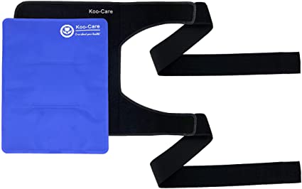 Koo-Care Large Flexible Gel Ice Pack & Neoprene Wrap with Elastic Straps for Hot Cold Therapy - 11" x 14"