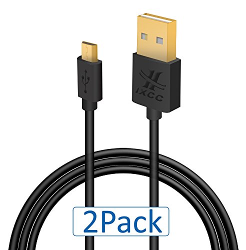 iXCC Freedom Series 6 Feet Reversible Micro USB to USB 20 Charge and Sync Cable Cord for Smartphones and Tablets Pack of 2