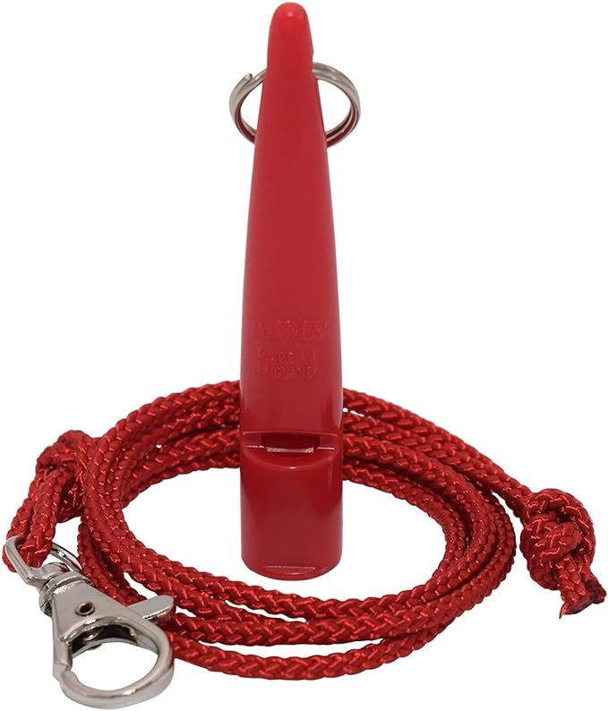 ACME Dog Whistle No. 210.5   Whistle Band Included, Original from England, Ideal for Dog Training, Robust Material, Standard Frequency is Loud and Wide-Reaching (Carmine Red)