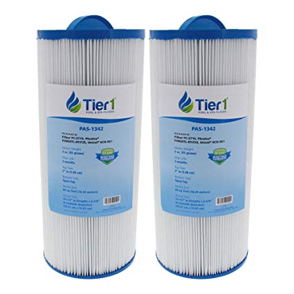 Tier1 Replacement for Jacuzzi J300 6541-383, Pleatco PJW60TL-OT-F2S, Filbur FC-2715, Unicel 6CH-961 Spa Filter for J300 Series Jacuzzi's 2 Pack