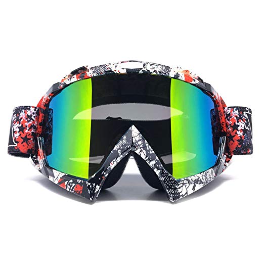 Zdatt Bendable Snow Skiing Snowboarding Goggles,Unisex Motocross Sports Snowmobile Snowboard Ski Goggles Anti Fog Dust UV, Dustproof Scratch-Resistant
