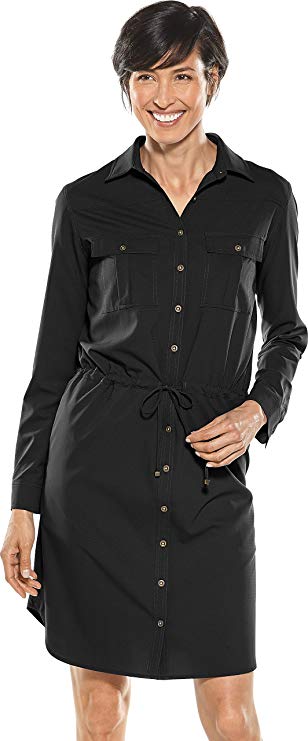 Coolibar UPF 50  Women's Napa Travel Shirt Dress - Sun Protective