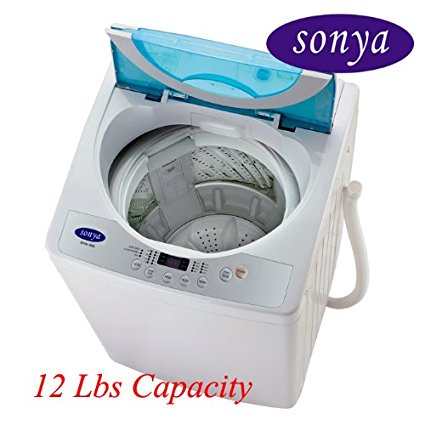 Sonya Compact Portable Apartment Small Washing Machine Washer 1.65cuft./12-13lbs/free Casters Included