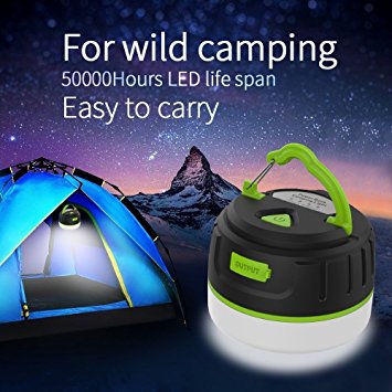 LAOPAO Portable Led Camping Lantern, 5200 Mah Power Bank Rechargeable, Tent Light Waterproof Flashlight with Magnetic Base, Hook or Outdoor Activities, Emergency, Hiking, Hurricane by