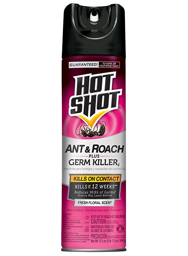 Hot Shot Ant & Roach Plus Germ Killer2 (Fresh Floral Scent Aerosol) (HG-96301) (17.5 oz)