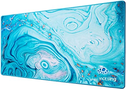 VicTsing [30% Larger] Extended Gaming Mouse Pad with Stitched Edges, Long XXL Mousepad (31.5x15.7In), Desk Pad Keyboard Mat, Non-Slip Base, Water-Resistant, for Work & Gaming, Office & Home